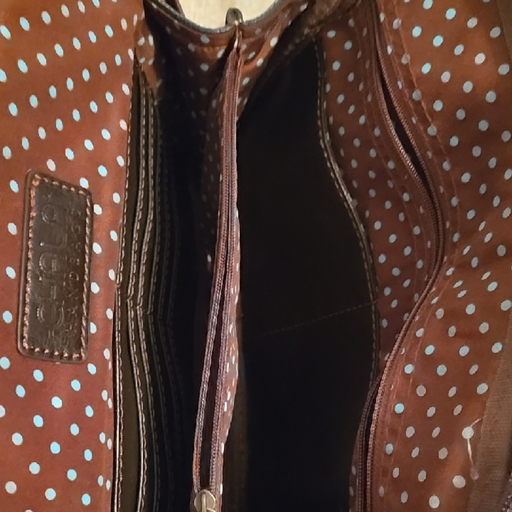 Chala Dark Brown and Teal Turtle Crossbody Bag - Picture 4 of 12